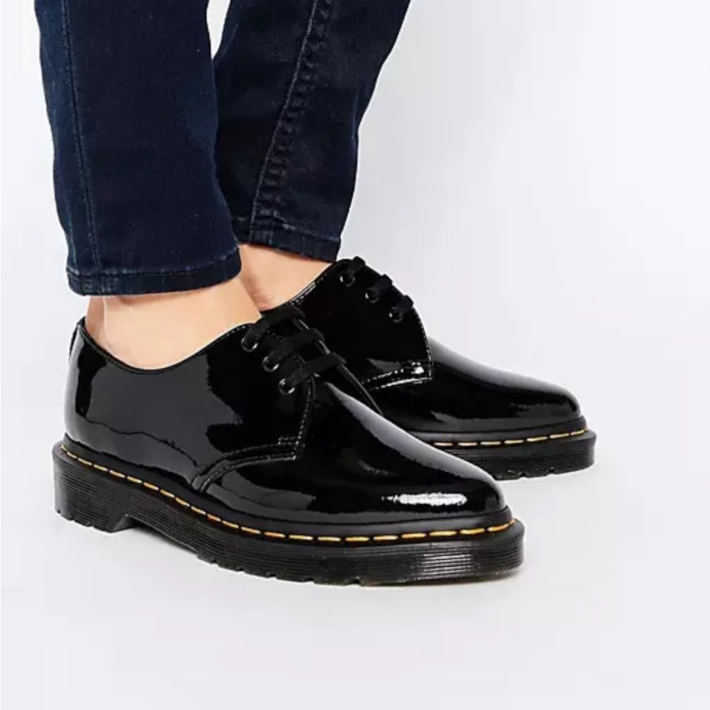 Dr. Martens Black Patent Leather Flats
